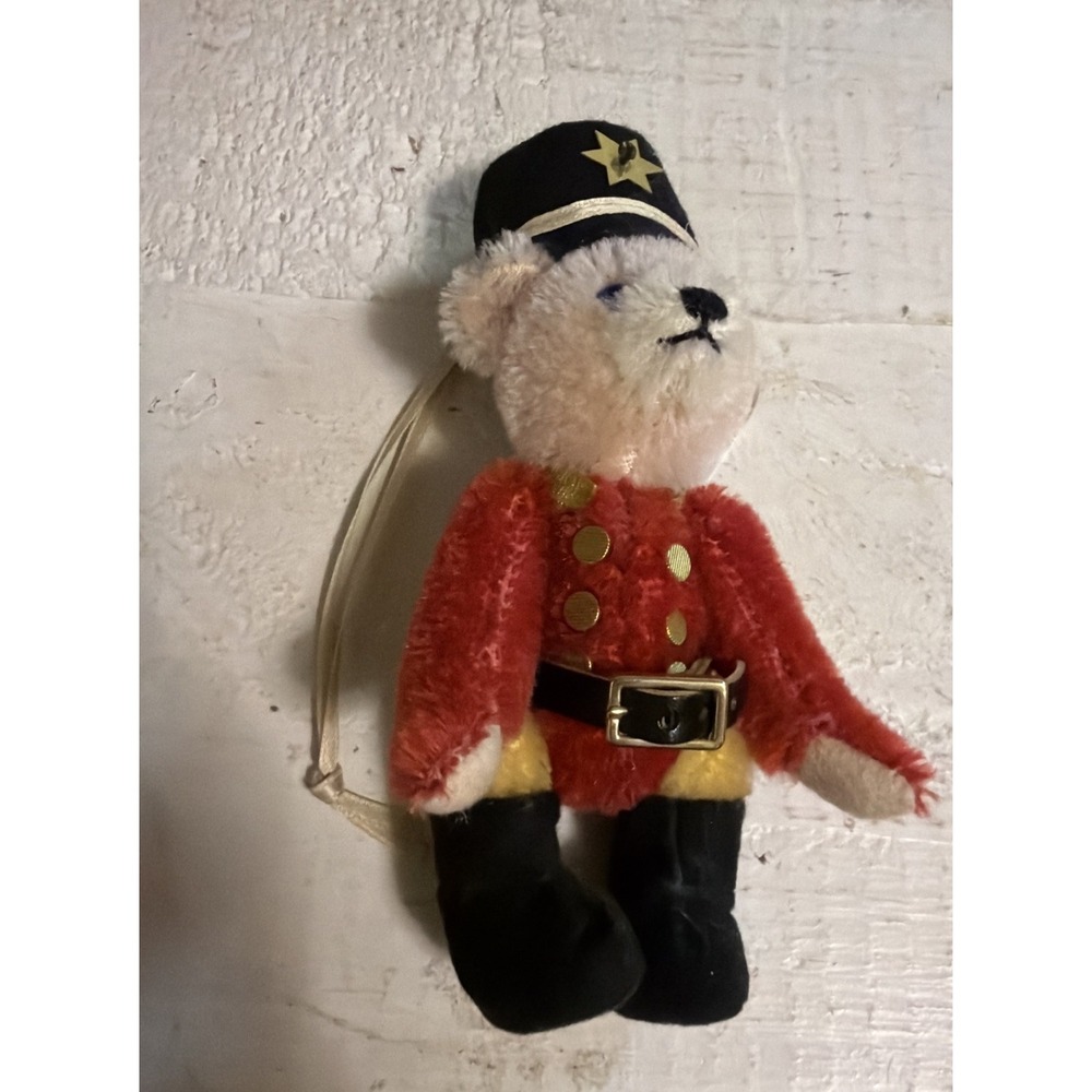 Stieff TEDDY BEAR NUTCRACKER ORNAMENT 12CM/4 1/2 Inch Ornament